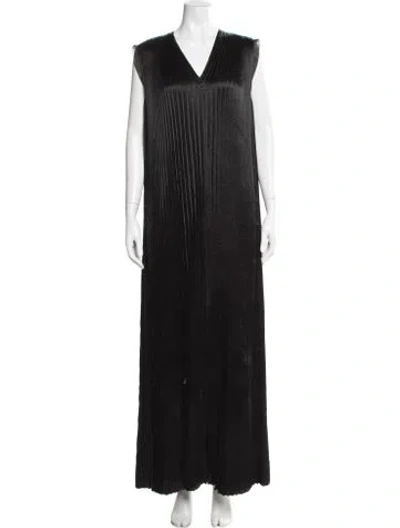 Pre-owned Jason Wu Collection V-neck Long Dress W/ Tags In Black