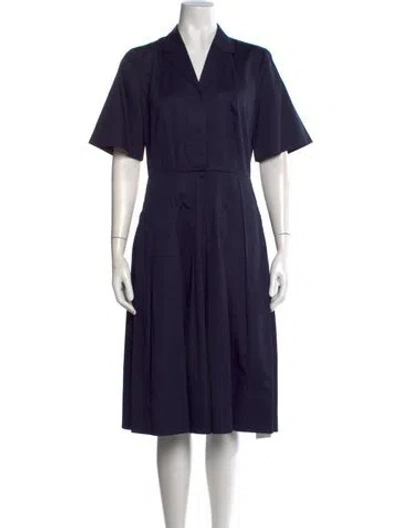 Pre-owned Jason Wu Collection V-neck Midi Length Dress In Blue