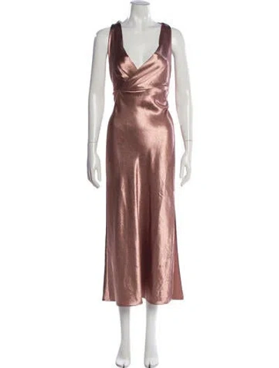 Pre-owned Jason Wu Collection V-neck Midi Length Dress In Pink