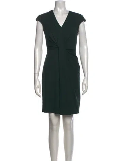 Pre-owned Jason Wu Collection V-neck Mini Dress In Green