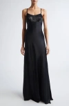 Jason Wu Collection Washed Twill & Sequin Gown In Black