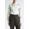 Jason Wu Collection Watercolor Floral Silk Twill Button-up Shirt In Multi