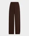 Jason Wu Collection Wide Leg Crepe Pants With Side Extens In Bark