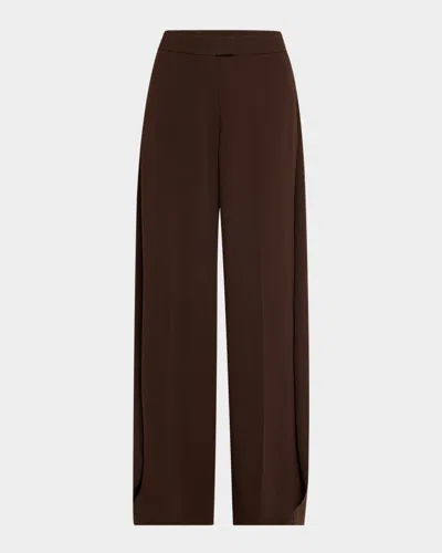 JASON WU COLLECTION WIDE LEG CREPE PANTS WITH SIDE EXTENS