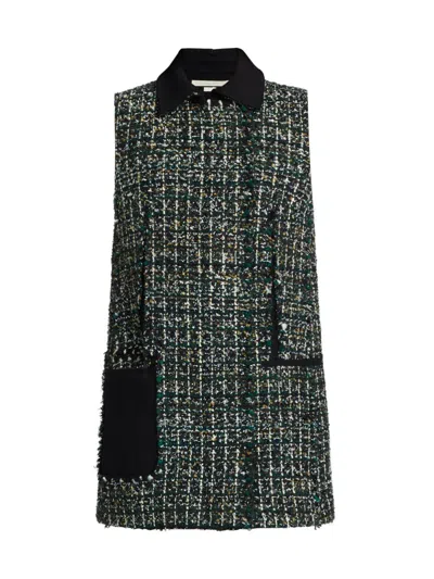 Jason Wu Collection Women's Collared Tweed Minidress In Green