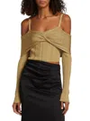 JASON WU COLLECTION WOMEN'S CROPPED OFF SHOULDER TOP