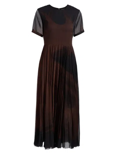 Jason Wu Collection Women's Dancing Pleat Midi-dress In Brown