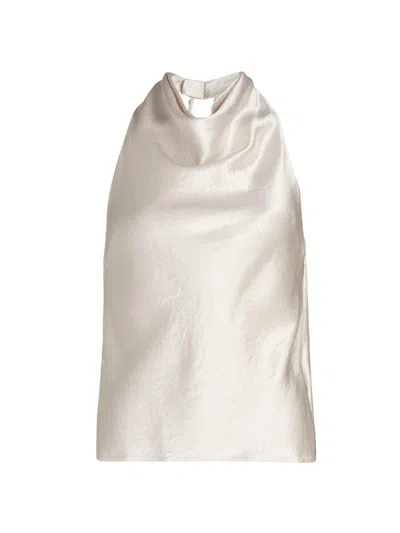 Jason Wu Collection Women's Embellished Washed-twill Halterneck Top In Neutral