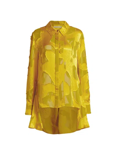 Jason Wu Collection Women's Fil Coupé Button-front Shirt In Gold