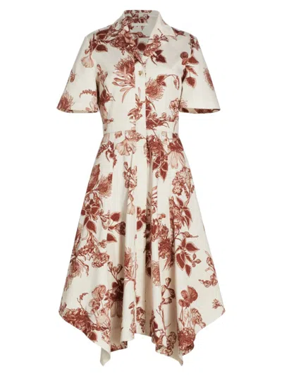 knee length dresses for ladies Lilac Calico Floral Print Spaghetti Strap Midi DRESS-D3343S main image 1