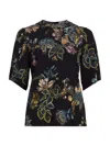 JASON WU COLLECTION WOMEN'S FOREST FLORAL SILK TOP