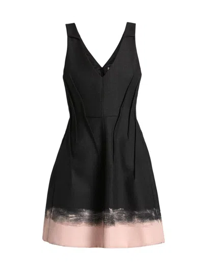 Jason Wu Collection Women's Glen Plaid Wool Minidress In Black