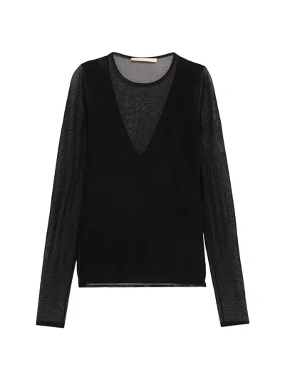 Jason Wu Collection Women's Long Sleeve Knit Top In Black