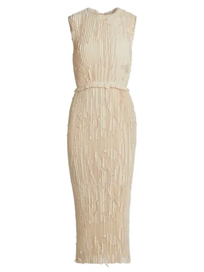 Jason Wu Collection Women's Pleated Fil Coupe Sheath Dress In Neutral