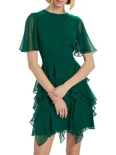Jason Wu Collection Women's Silk Chiffon Ruffled Minidress In Green