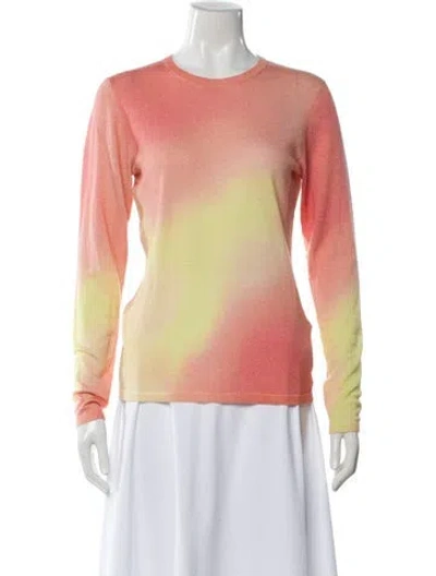 Pre-owned Jason Wu Collection Wool Tie-dye Print Sweater In Orange