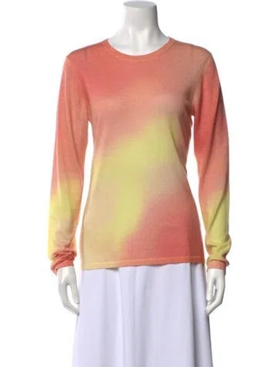 Pre-owned Jason Wu Collection Wool Tie-dye Print Sweater In Pink