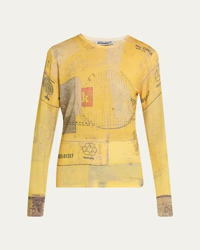 Jason Wu Collection X Robert Rauschenberg Sulphur Bank-print Sweater In Yellow