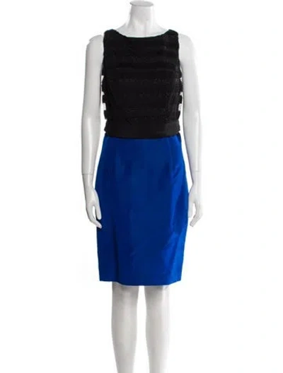 Pre-owned Jason Wu Colorblock Pattern Knee-length Dress In Blue