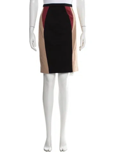 Pre-owned Jason Wu Colorblock Pattern Knee-length Skirt In Black