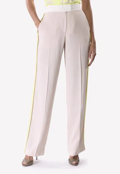 Jason Wu Contrast Wide-leg High-waist Pants In Neutral