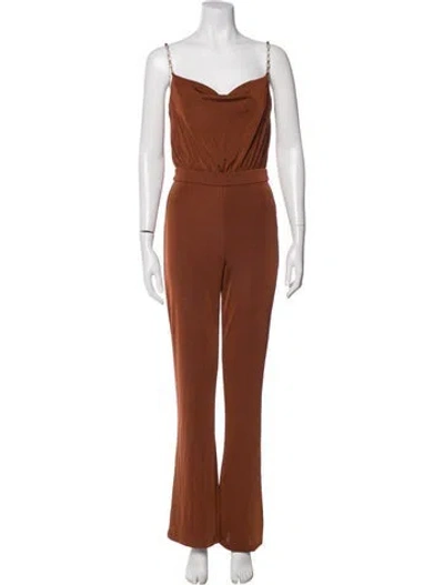 Pre-owned Jason Wu Cowl Neck Jumpsuit In Brown