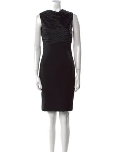 Pre-owned Jason Wu Cowl Neck Knee-length Dress In Black