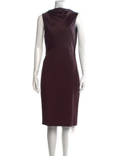 Pre-owned Jason Wu Cowl Neck Knee-length Dress In Purple