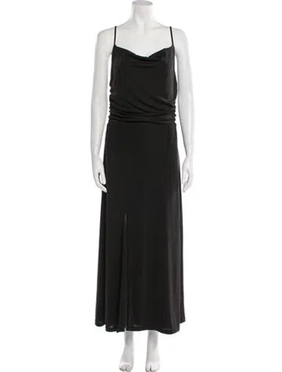 Pre-owned Jason Wu Cowl Neck Long Dress In Black