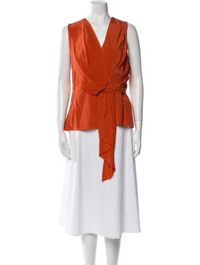 Pre-owned Jason Wu Cowl Neck Sleeveless Top In Orange