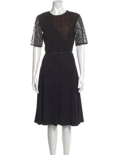 Pre-owned Jason Wu Crew Neck Knee-length Dress In Black