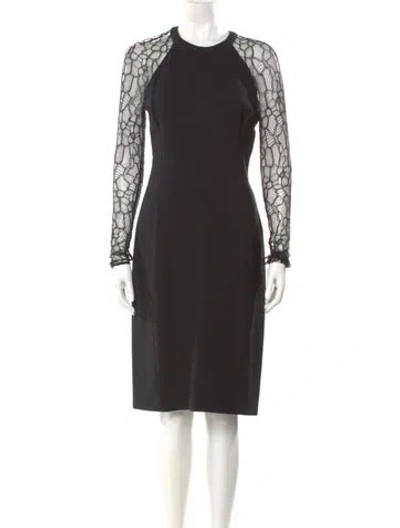 Pre-owned Jason Wu Crew Neck Knee-length Dress In Black
