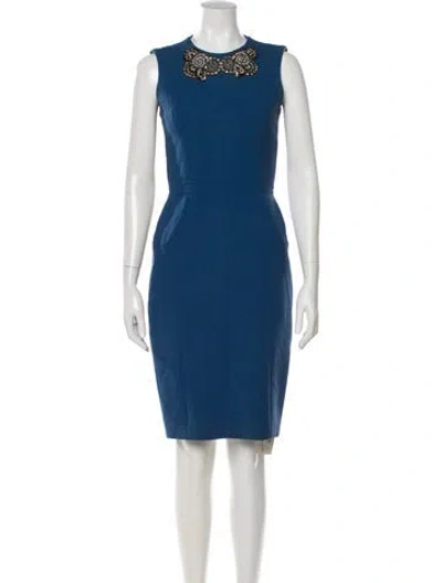 Pre-owned Jason Wu Crew Neck Knee-length Dress In Blue