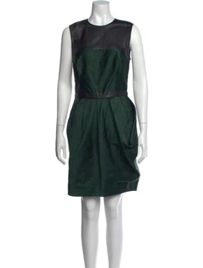 Pre-owned Jason Wu Crew Neck Knee-length Dress In Green