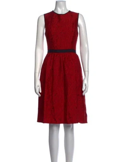 Pre-owned Jason Wu Crew Neck Knee-length Dress In Red