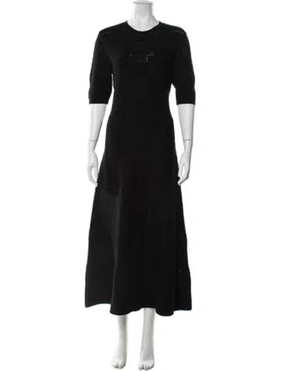 Pre-owned Jason Wu Crew Neck Long Dress In Black