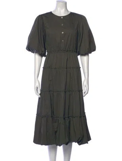 Pre-owned Jason Wu Crew Neck Long Dress In Green