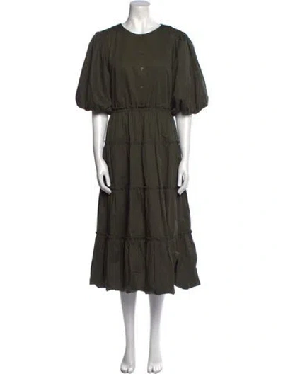 Pre-owned Jason Wu Crew Neck Long Dress In Green