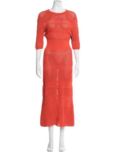 Pre-owned Jason Wu Crew Neck Long Dress W/ Tags In Orange