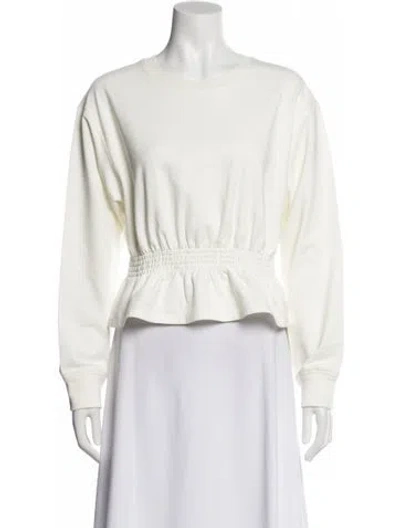 Pre-owned Jason Wu Crew Neck Long Sleeve Sweatshirt In White
