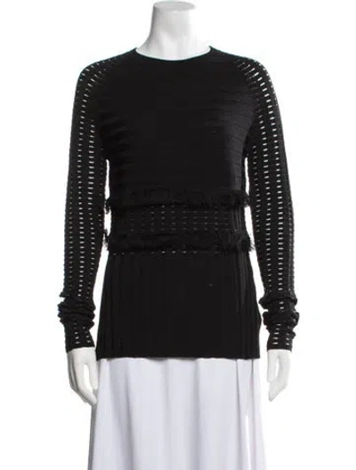 Pre-owned Jason Wu Crew Neck Long Sleeve Top In Black