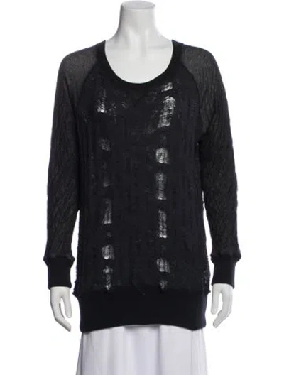 Pre-owned Jason Wu Crew Neck Long Sleeve Top In Gray