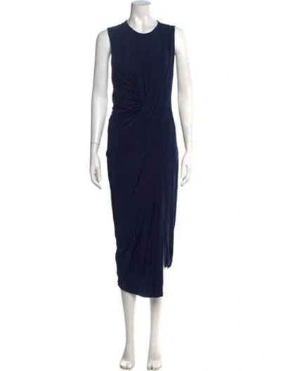 Pre-owned Jason Wu Crew Neck Midi Length Dress In Blue