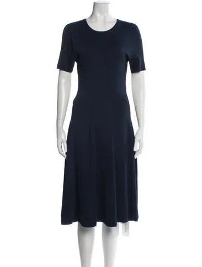Pre-owned Jason Wu Crew Neck Midi Length Dress In Blue