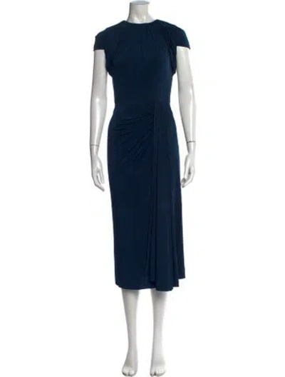 Pre-owned Jason Wu Crew Neck Midi Length Dress In Blue