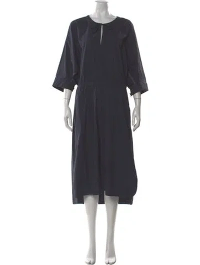 Pre-owned Jason Wu Crew Neck Midi Length Dress In Gray