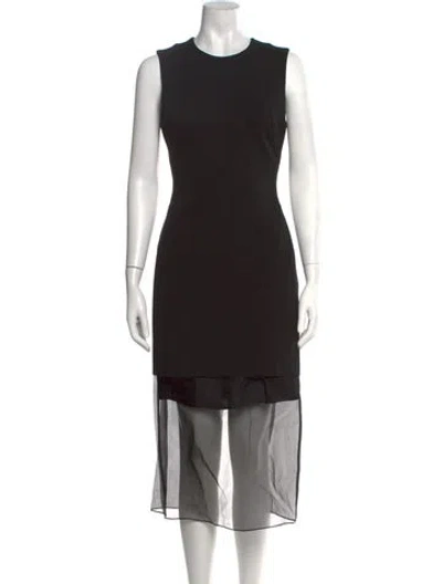 Pre-owned Jason Wu Crew Neck Midi Length Dress W/ Tags In Black