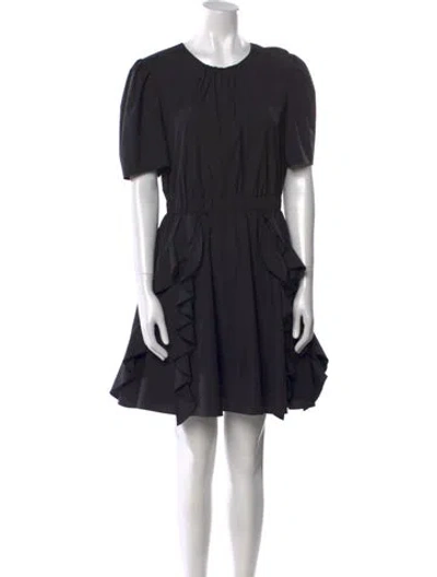 Pre-owned Jason Wu Crew Neck Mini Dress In Black