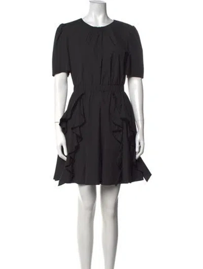 Pre-owned Jason Wu Crew Neck Mini Dress In Black