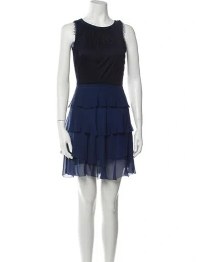 Pre-owned Jason Wu Crew Neck Mini Dress In Blue